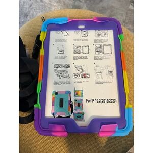 Kids iPad 10.2 Case 2019‎ 2020 Shockproof Cover w Stand Hand Shoulder Strap